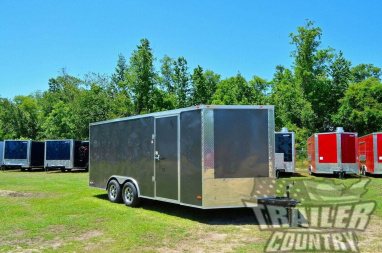 New Model 8.5x18 Tandem Axle, Enclosed Car Hauler Cargo Race Toy Hauler