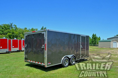 New 2026 New Model 8.5x18 Tandem Axle, Enclosed Car Hauler Cargo Race Toy Hauler