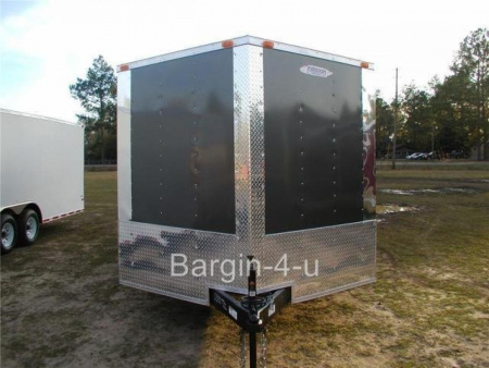 New 2026 Brand New 8.5 x 20 Tandem Axle, V-Nosed Enclosed Carhauler Trailer