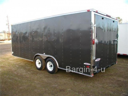 New 2026 Brand New 8.5 x 20 Tandem Axle, V-Nosed Enclosed Carhauler Trailer