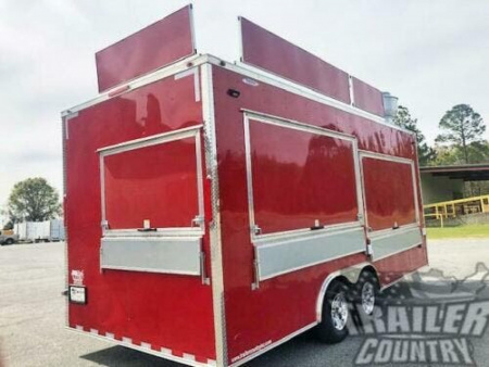 New 2026 NEW 20ft BBQ Trlr - Hood, Double serving Windows, Sinks, Marquees - LOADED