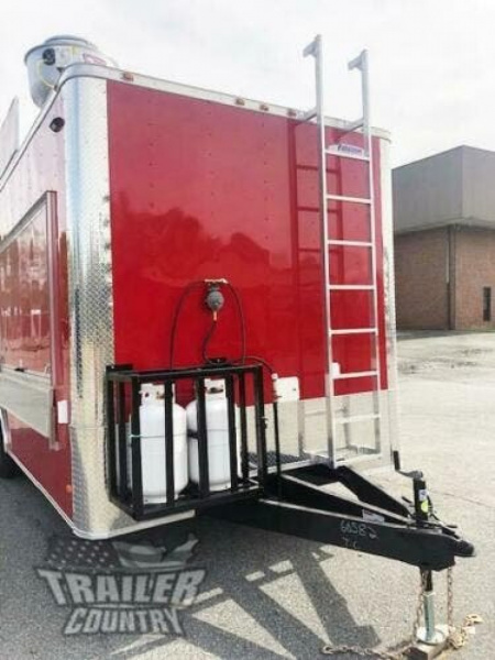 New 2026 NEW 20ft BBQ Trlr - Hood, Double serving Windows, Sinks, Marquees - LOADED