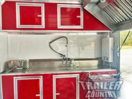 New 2026 NEW 20ft BBQ Trlr - Hood, Double serving Windows, Sinks, Marquees - LOADED