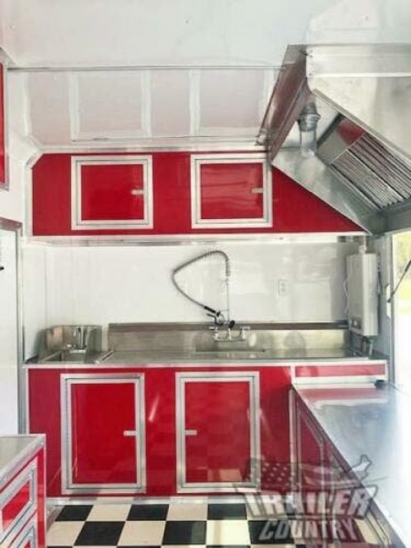 New 2026 NEW 20ft BBQ Trlr - Hood, Double serving Windows, Sinks, Marquees - LOADED