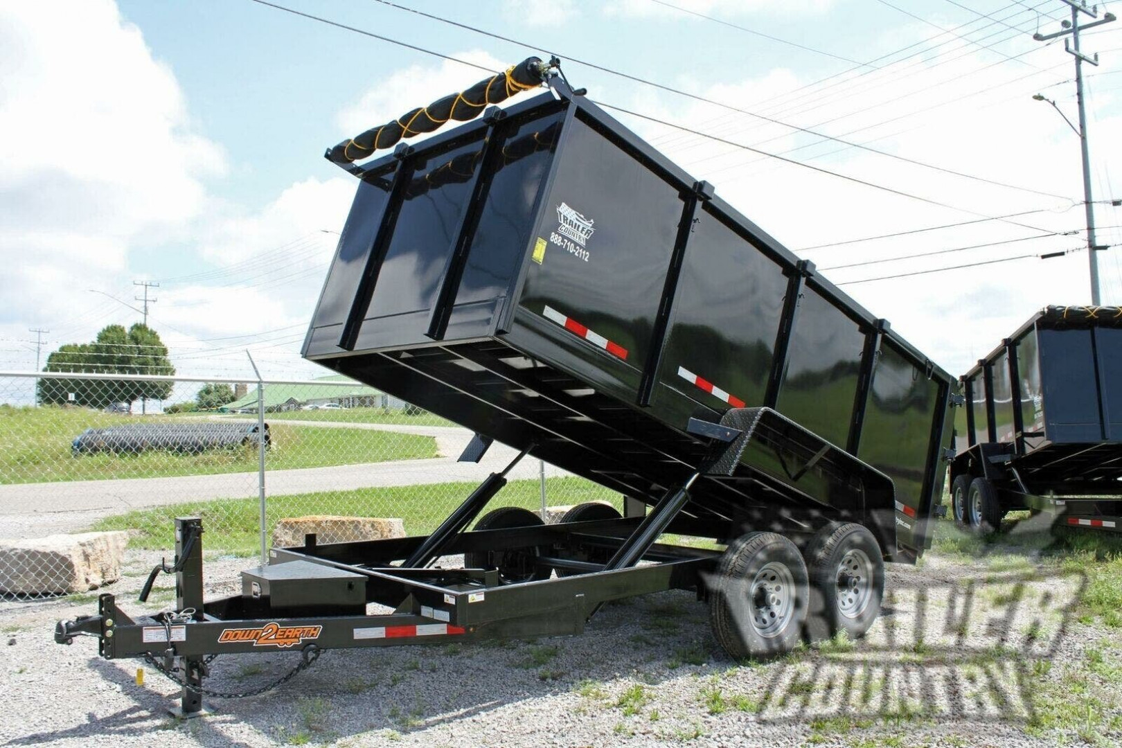 New NEW 7x14, 4FT sides Hydraulic Dump Trailer w/ 1 Piece Solid Steel Floor