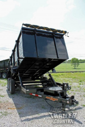 New NEW 7x14, 4FT sides Hydraulic Dump Trailer w/ 1 Piece Solid Steel Floor