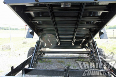 New NEW 7x14, 4FT sides Hydraulic Dump Trailer w/ 1 Piece Solid Steel Floor