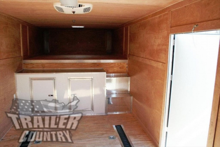 New 2026 New Model 8.5 x 40 + 8' RISER Triple Axle, Enclosed Goose Neck Cargo Trailer
