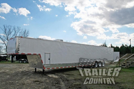 New 2026 New Model 8.5 x 40 + 8' RISER Triple Axle, Enclosed Goose Neck Cargo Trailer