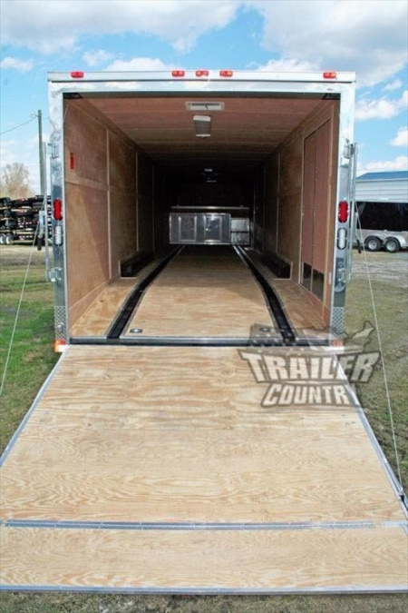 New 2026 New Model 8.5 x 40 + 8' RISER Triple Axle, Enclosed Goose Neck Cargo Trailer