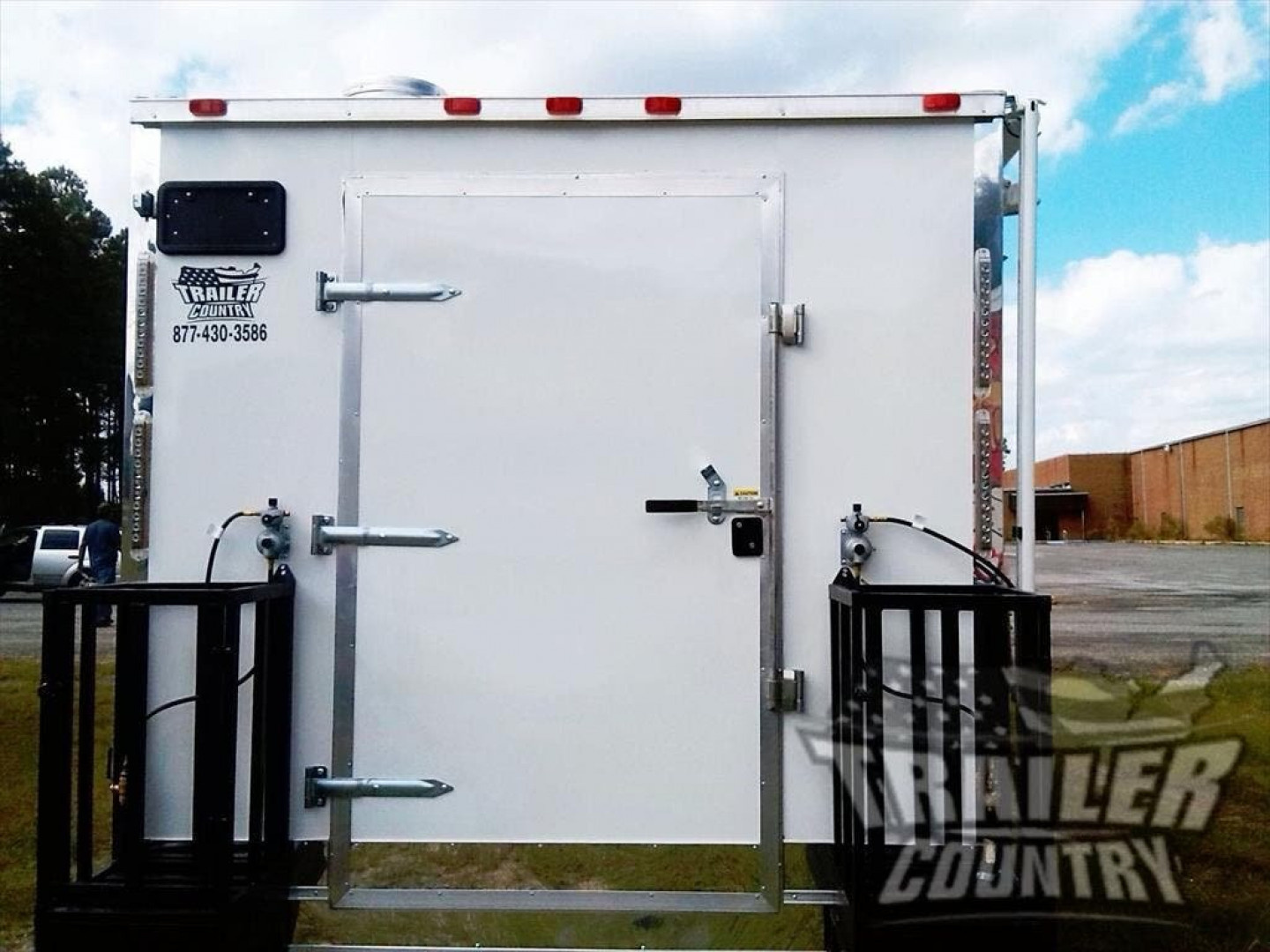 New 2026 New Heavy Duty Model 8.5 x 22 Tandem Axle, Enclosed Food Vending Concession BBQ Trailer w/ Bathroom Package.