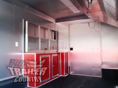 New 2026 New Heavy Duty Model 8.5 x 22 Tandem Axle, Enclosed Food Vending Concession BBQ Trailer w/ Bathroom Package.