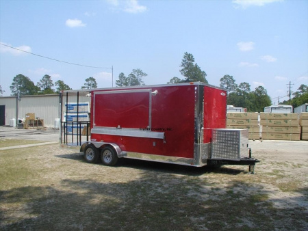 New 2026 NEW 7 x 20 Enclosed Concession READY FOR CUSTOMIZATION w/6FT porch