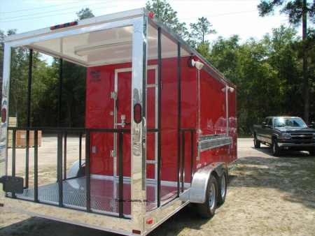 New 2026 NEW 7 x 20 Enclosed Concession READY FOR CUSTOMIZATION w/6FT porch