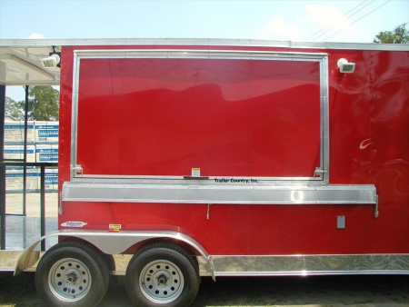 New 2026 NEW 7 x 20 Enclosed Concession READY FOR CUSTOMIZATION w/6FT porch