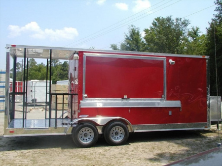 New 2026 NEW 7 x 20 Enclosed Concession READY FOR CUSTOMIZATION w/6FT porch