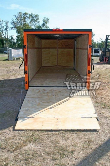 New 2026 NEW 7 X 16 Tandem Axle, Enclosed Motorcycle Cargo Trailer w/BLACKOUT Pkg