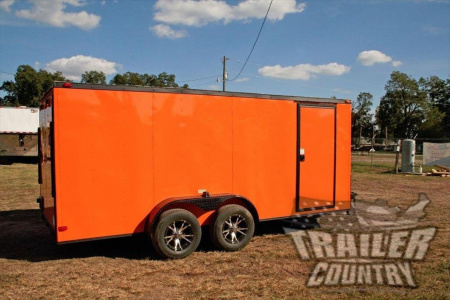 New 2026 NEW 7 X 16 Tandem Axle, Enclosed Motorcycle Cargo Trailer w/BLACKOUT Pkg