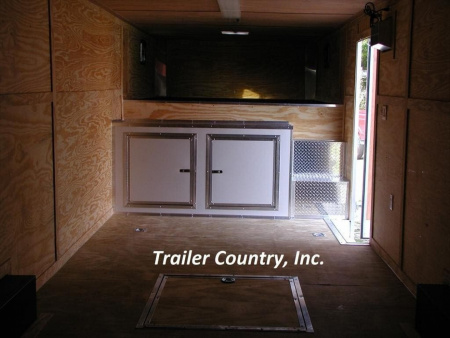 New 2026 Brand New 8.5x24 + 8' RISER Tandem Axle, Enclosed Gooseneck Cargo Trailer