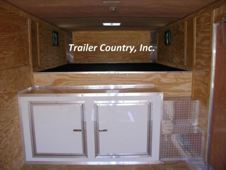 New 2026 Brand New 8.5x24 + 8' RISER Tandem Axle, Enclosed Gooseneck Cargo Trailer