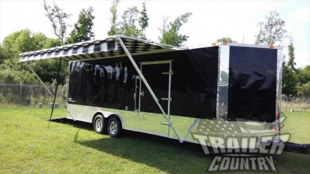 New 2026 NEW 8.5 x 24 Tandem Axle, LOADED W/UPGRADED OPTIONS Toy Car Hauler Cargo Trlr