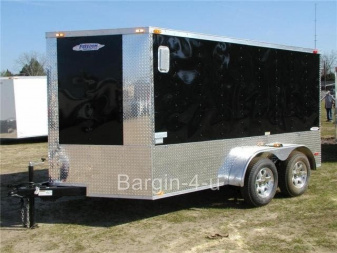 New Brand New 6x12 Tandem Axle, V-Nosed Enclosed Motorcycle Trailer