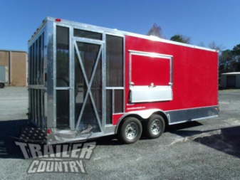 New NEW 8.5 x 20 Enclosed Concession Trlr W/ Covered Porch ** Customizable**