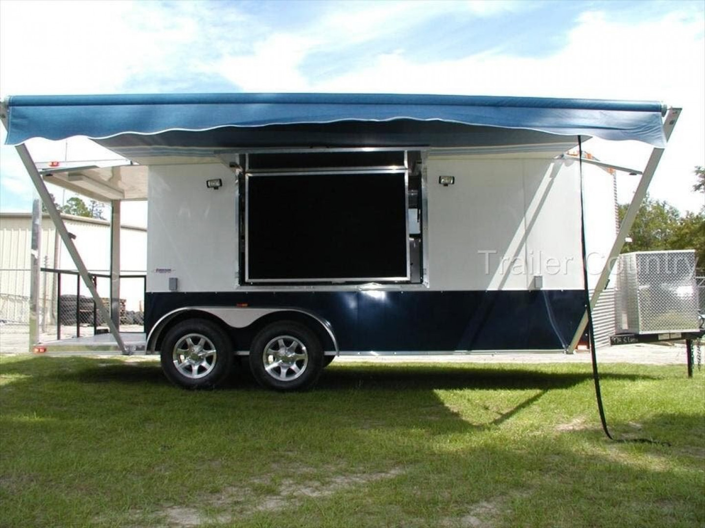 New NEW 7 X 14 + 4' Open Porch  TAIL GATE CONCESSION TRAILER LOADED W/ OPTIONS