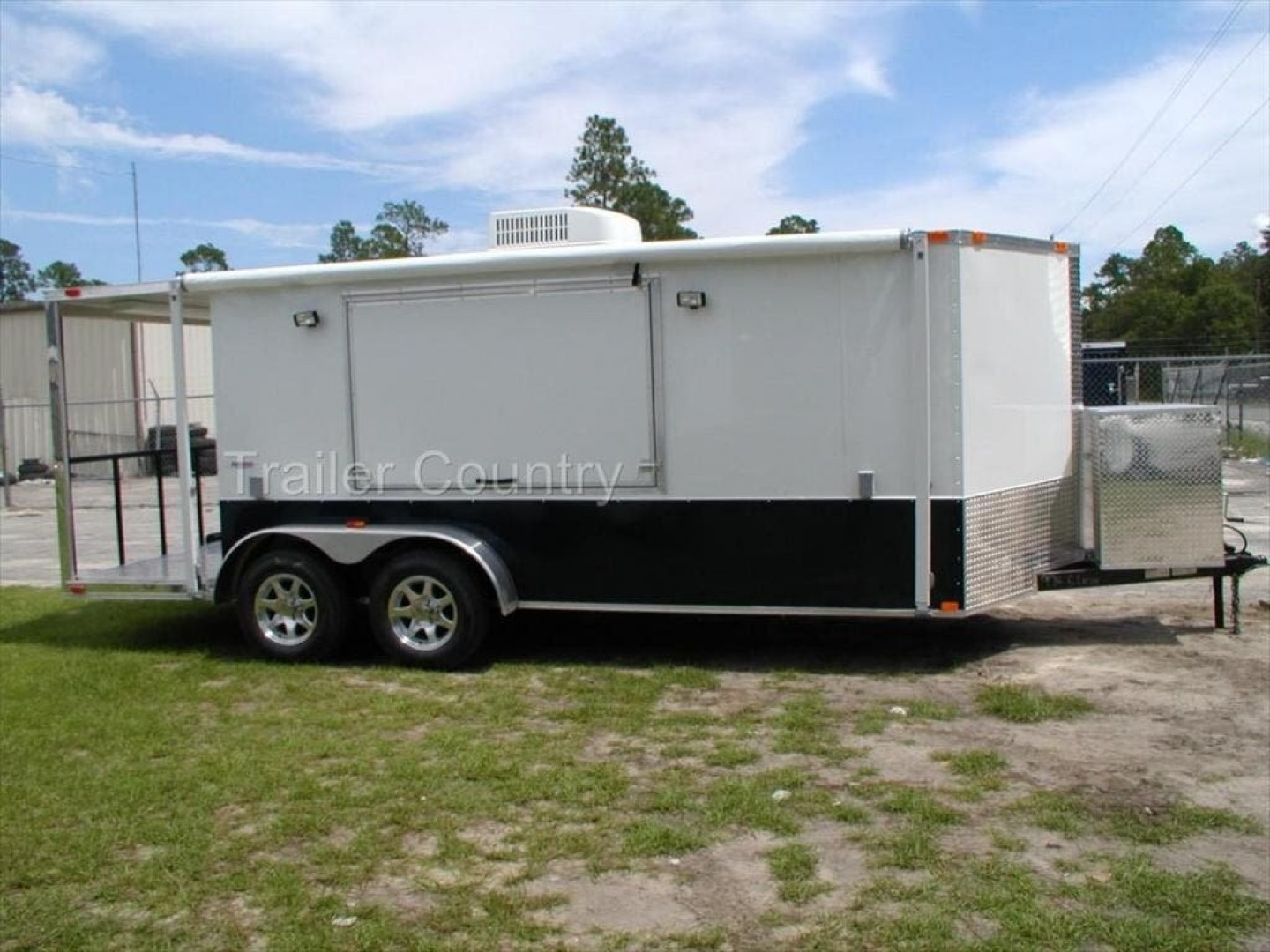 New NEW 7 X 14 + 4' Open Porch  TAIL GATE CONCESSION TRAILER LOADED W/ OPTIONS