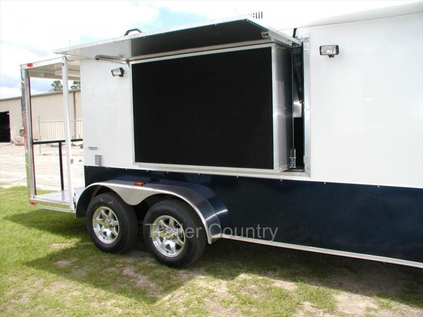 New NEW 7 X 14 + 4' Open Porch  TAIL GATE CONCESSION TRAILER LOADED W/ OPTIONS