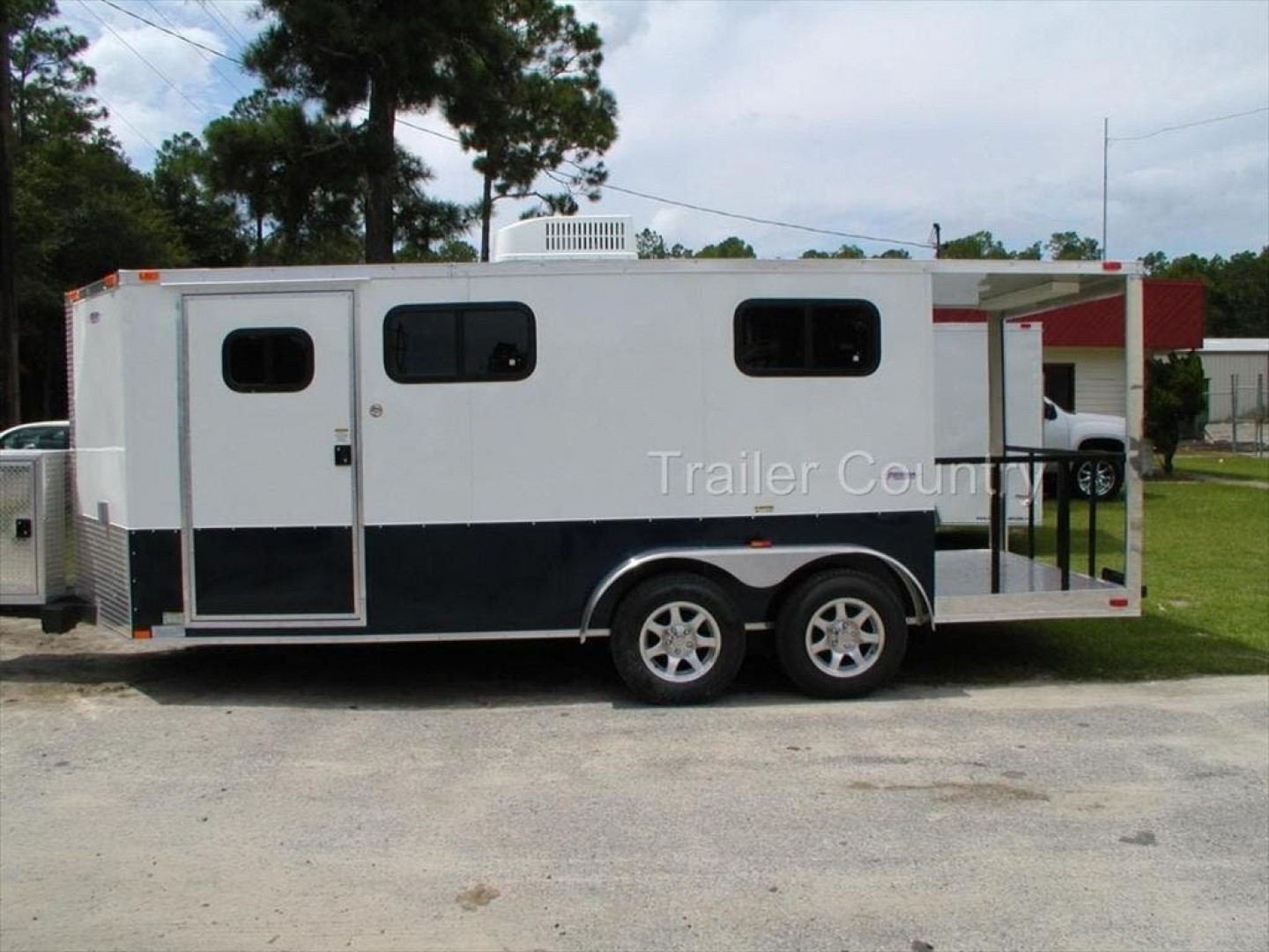 New NEW 7 X 14 + 4' Open Porch  TAIL GATE CONCESSION TRAILER LOADED W/ OPTIONS