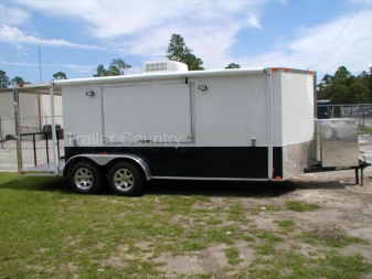New NEW 7 X 14 + 4' Open Porch  TAIL GATE CONCESSION TRAILER LOADED W/ OPTIONS