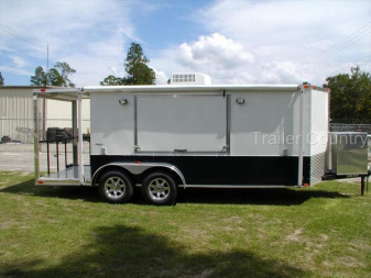 New NEW 7 X 14 + 4' Open Porch  TAIL GATE CONCESSION TRAILER LOADED W/ OPTIONS