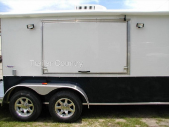 New NEW 7 X 14 + 4' Open Porch  TAIL GATE CONCESSION TRAILER LOADED W/ OPTIONS