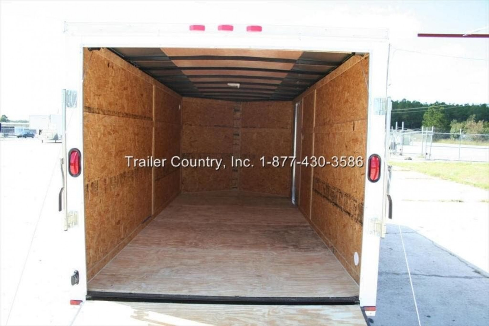 New Brand New 7 X 16 Tandem Axle, V-Nosed Enclosed Motorcycle Cargo Trailer