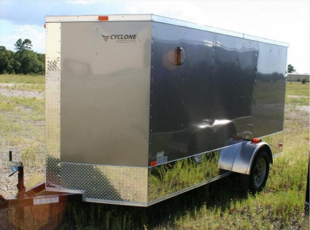 New 2026 Brand New All American Series 6x12 Single Axle, V-Nosed Enclosed Trailer Loaded