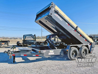 New NEW 7x14 Dump, 10 Gauge Floor, Charger, Tarp Kit, Barn Gate & Side Wall Extension Kit