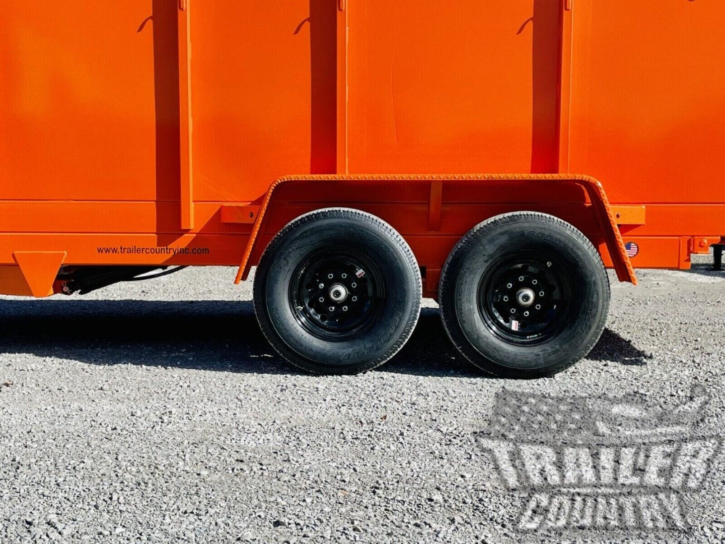 New NEW 7' x 16'  Hydraulic Dump Trailer w/ 48" High Sides, 1 Piece Floor **ORANGE**