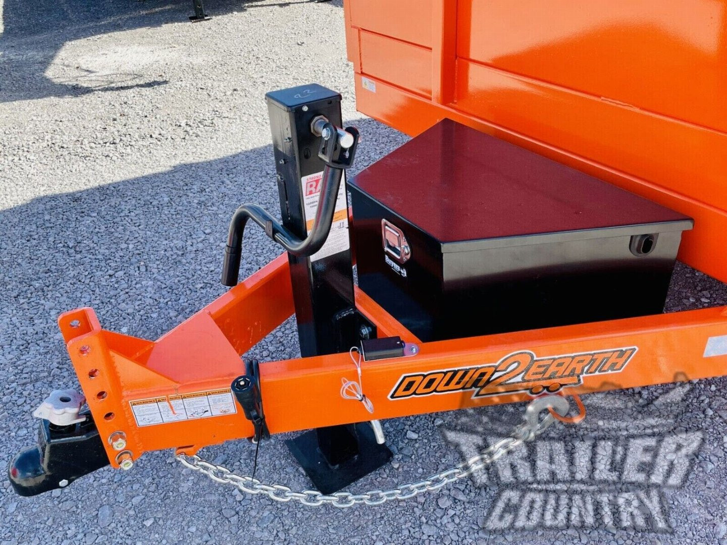 New NEW 7' x 16'  Hydraulic Dump Trailer w/ 48" High Sides, 1 Piece Floor **ORANGE**