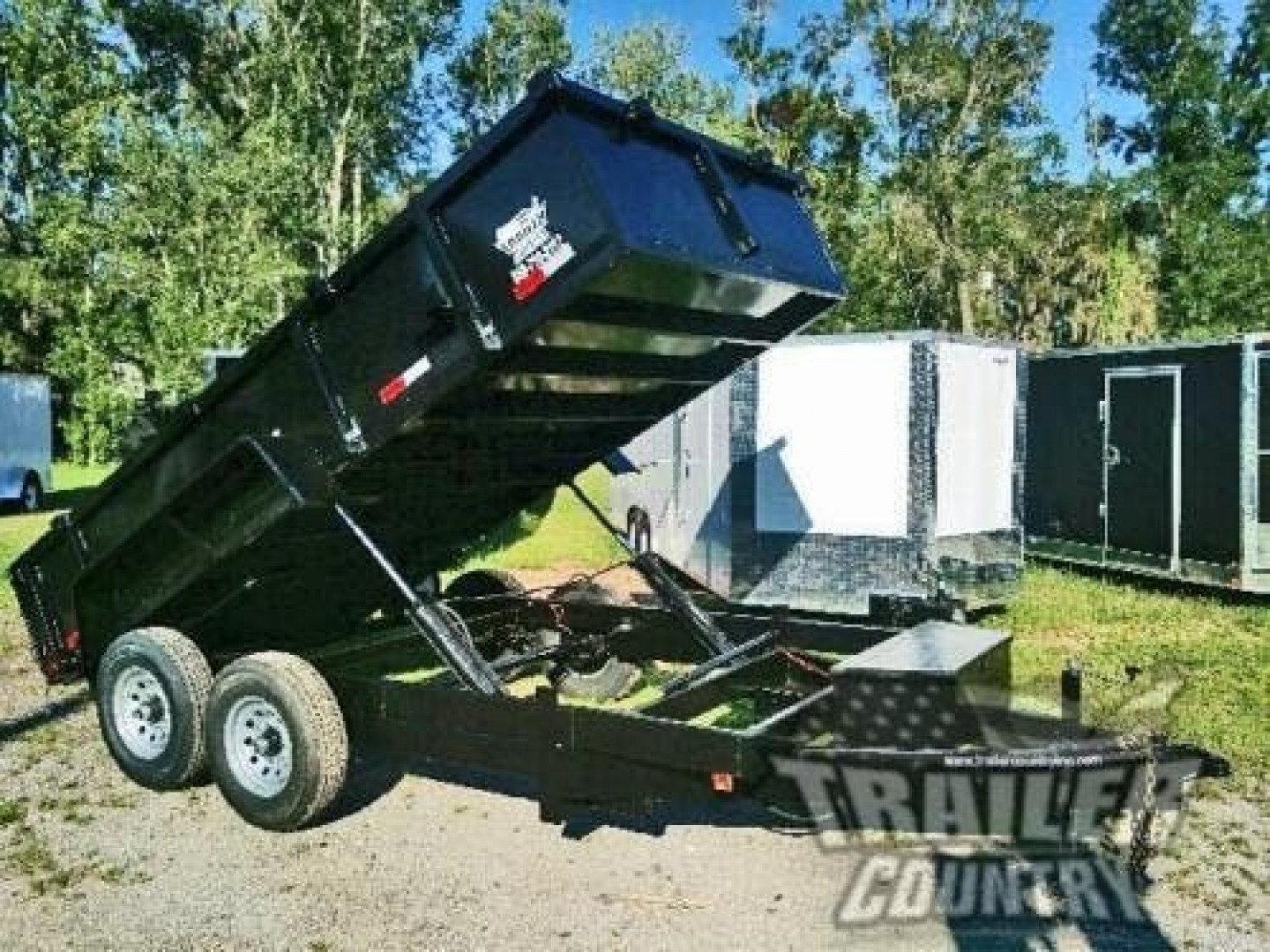 New Brand New Model 7'x14' Tandem Axle, Hydraulic Dump Trailer with Ramps