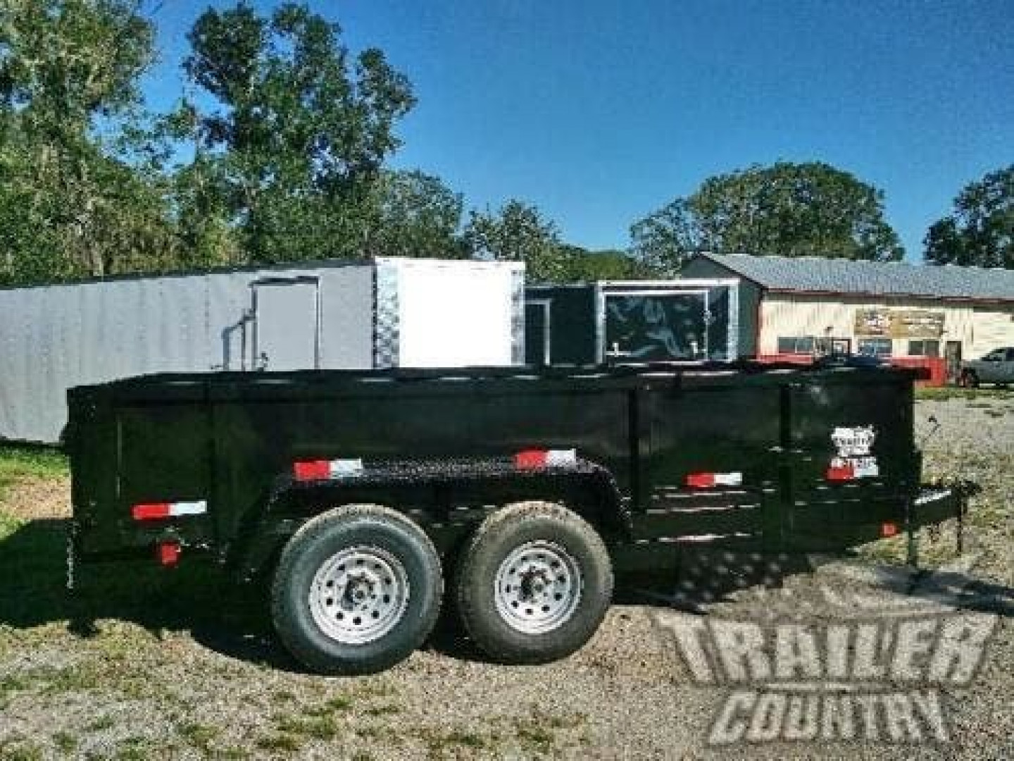 New Brand New Model 7'x14' Tandem Axle, Hydraulic Dump Trailer with Ramps