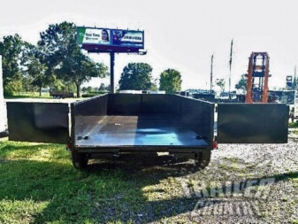 New Brand New Model 7'x14' Tandem Axle, Hydraulic Dump Trailer with Ramps