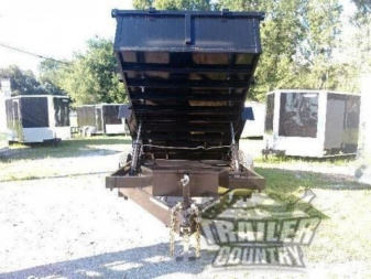 New Brand New Model 7'x14' Tandem Axle, Hydraulic Dump Trailer with Ramps