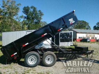 New Brand New Model 7'x14' Tandem Axle, Hydraulic Dump Trailer with Ramps