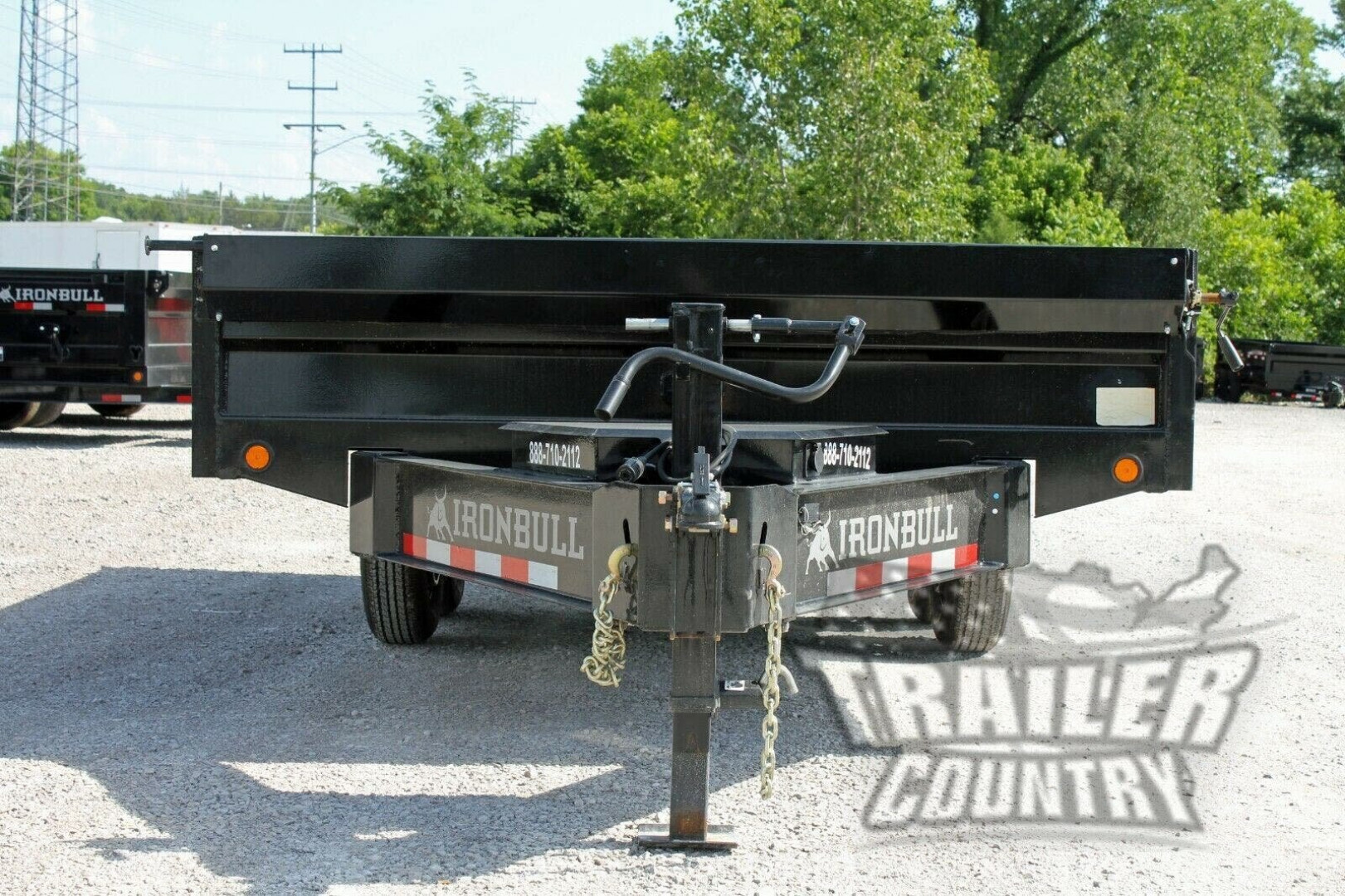New NEW 8' x 16' Iron Bull Scissor Hoist Hydraulic Dump Trlr w/18" High DUAL DROP SIDES