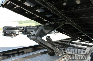 New NEW 8' x 16' Iron Bull Scissor Hoist Hydraulic Dump Trlr w/18" High DUAL DROP SIDES