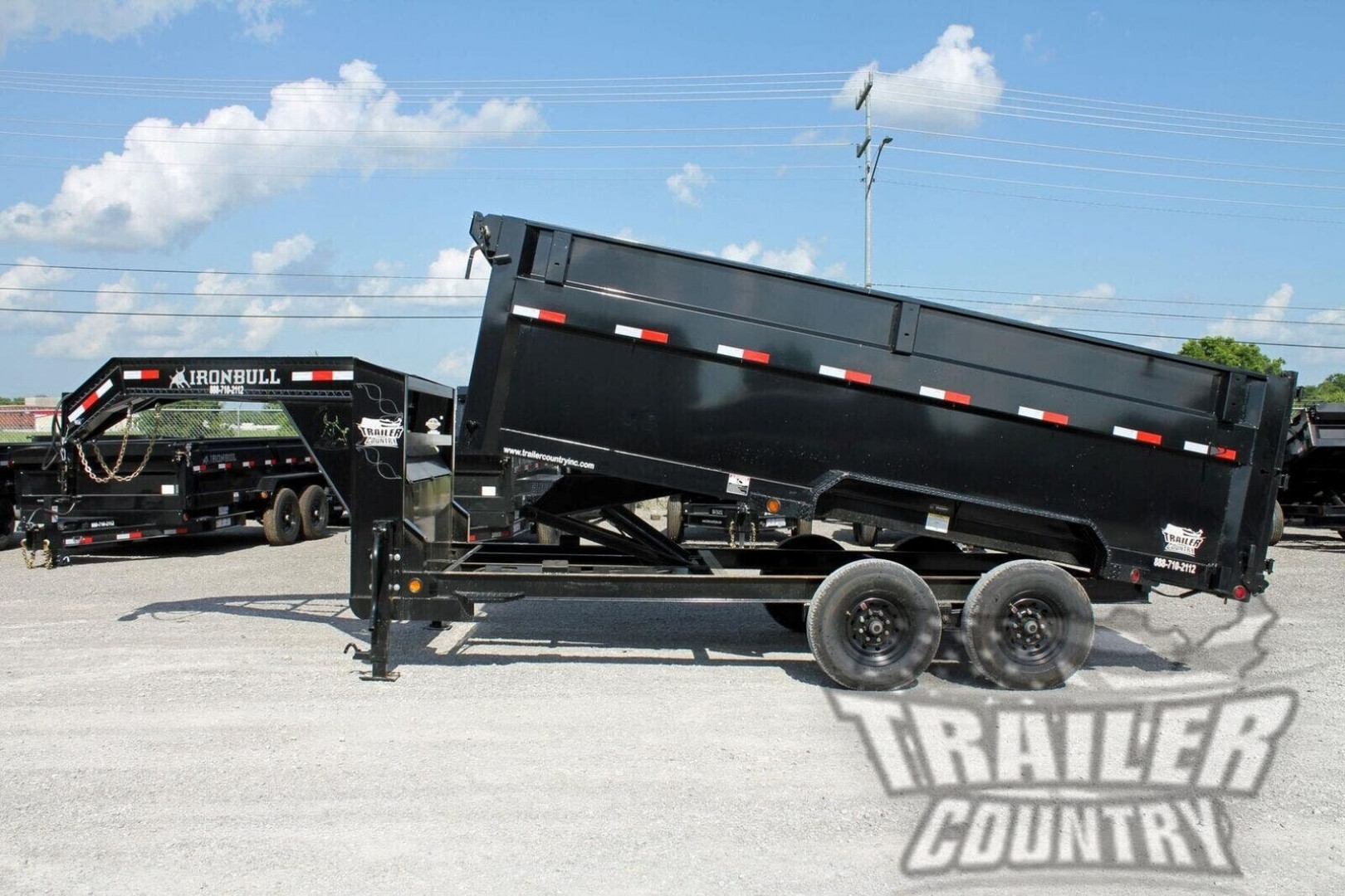 New Brand New Model 7'x16' Tandem Axle, Gooseneck, Scissor Hoist Hydraulic Dump