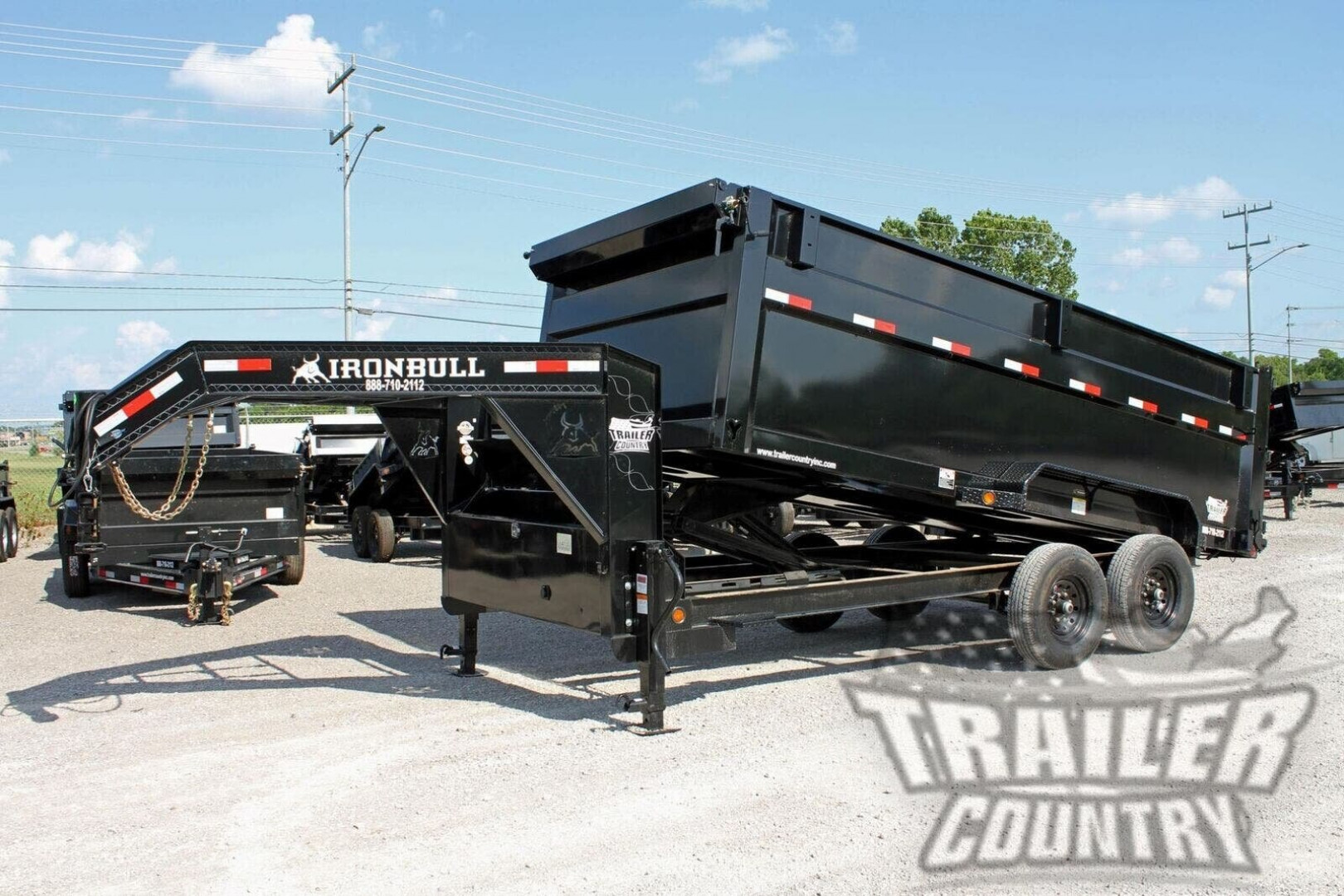 New Brand New Model 7'x16' Tandem Axle, Gooseneck, Scissor Hoist Hydraulic Dump