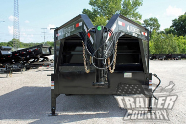 New Brand New Model 7'x16' Tandem Axle, Gooseneck, Scissor Hoist Hydraulic Dump