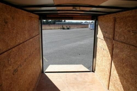 New 2026 NEW 7 x 16 V-NOSE ENCLOSED CARGO MOTORCYCLE TRAILER - TOURING PACKAGE